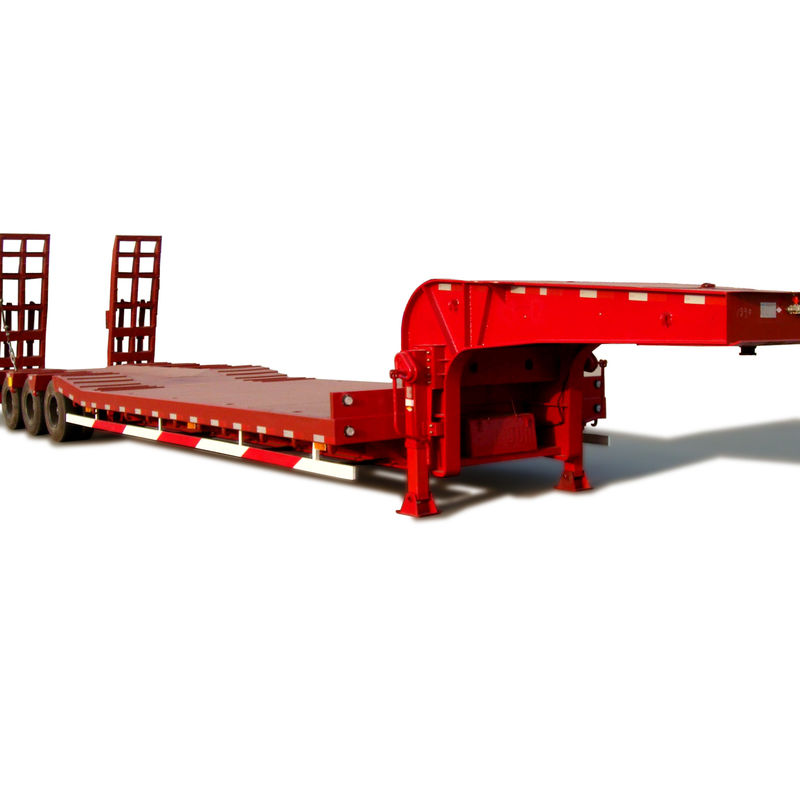13000*3000*3100 Aço CIMC HUAJUN 3 eixos Semi-reboque de largura reduzida Trailers de caminhões de máquinas pesadas