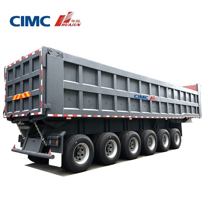 CIMC HUAJUN 40 toneladas 3 eixo multi eixo reboque hidráulico para transporte de mercadorias