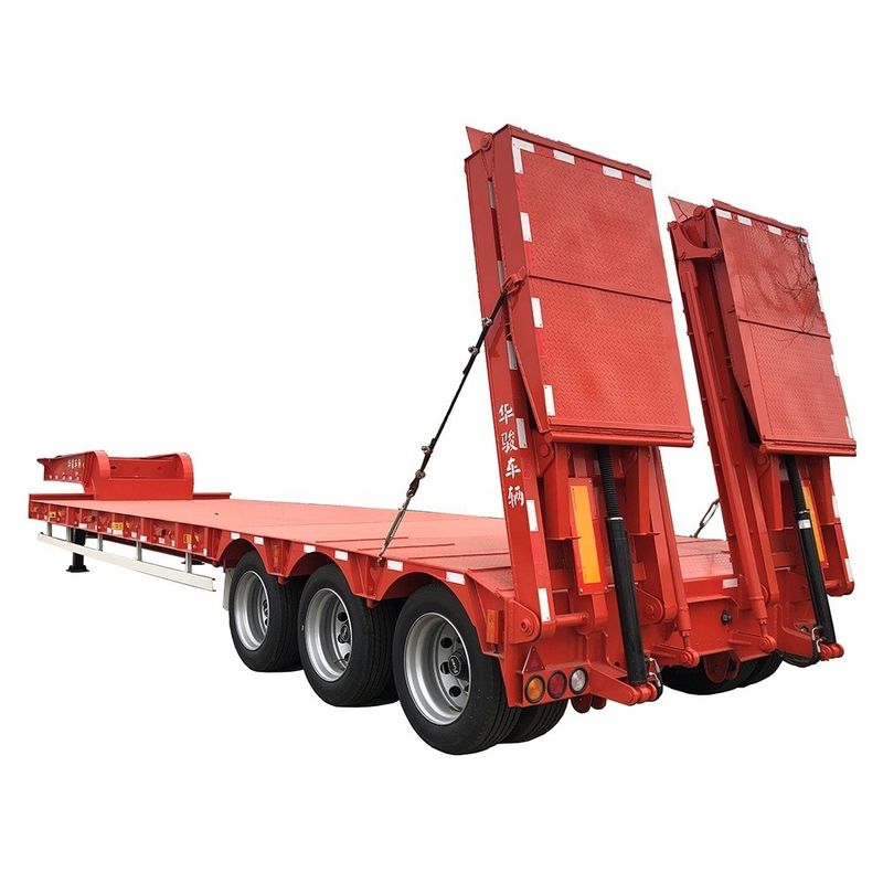 30T Max Carga útil hidráulica dobrável pescoço de ganso para pesado de cama baixa trailer robusto design