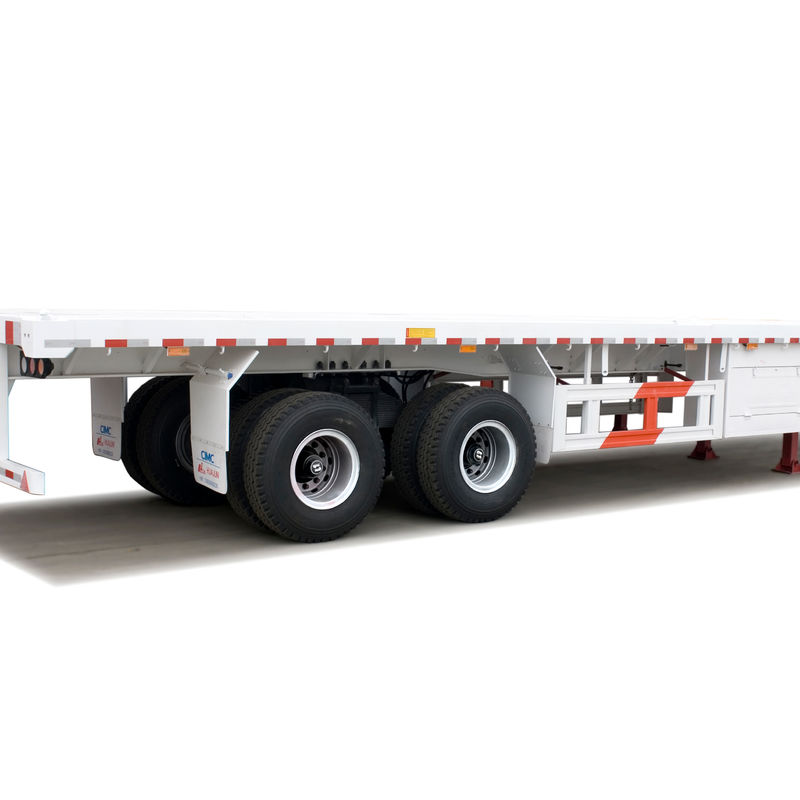 3 eixos 40 pés caminhão de contêineres de chão plano Semi-reboque com material competitivo e de aço