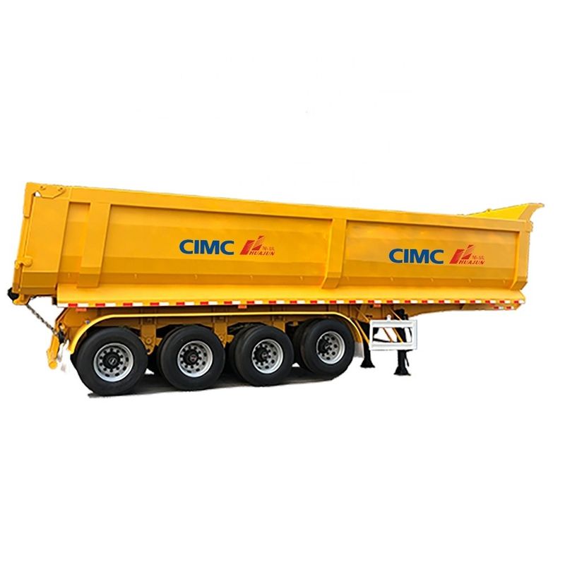 Hyva Hydraulic System 4 Axle FC Tipper Semi-trailer para transporte de cargas pesadas de aço