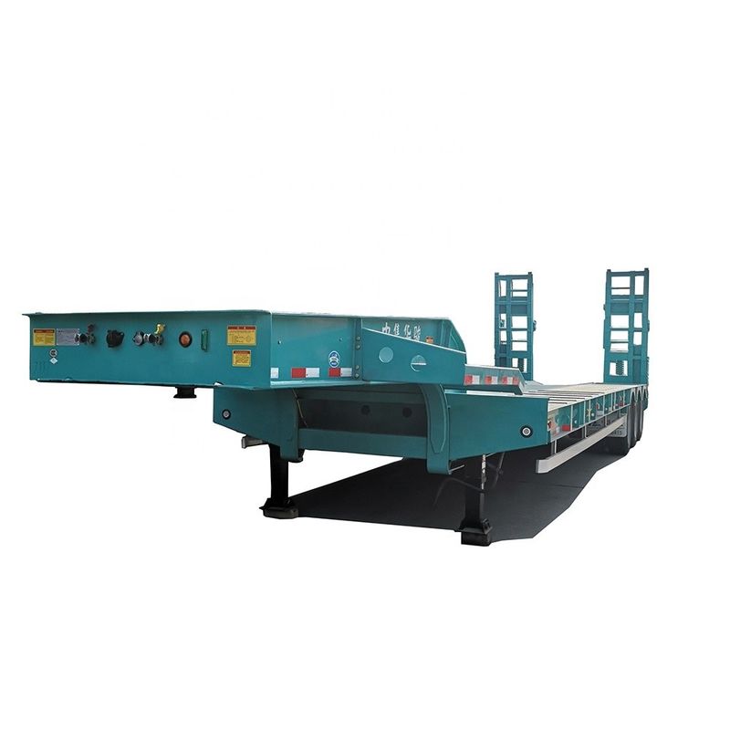 Reboque de caminhão CIMC HUAJUN Lowboy Lowbed Reboque para estradas não pavimentadas e terrenos acidentados