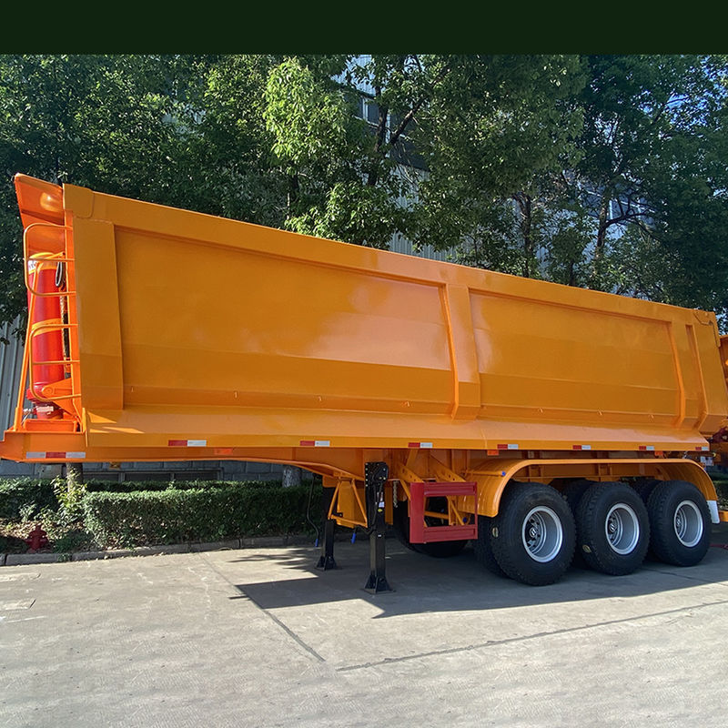 2022 África Modelo em forma de U Semi Trailer End Dump Truck com Função de Pedras e Areias