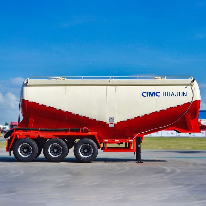 CIMC durável HUAJUN 40CBM Cimento em pó em massa seco Tanque transportador 3 eixos Tanque Semi-reboque