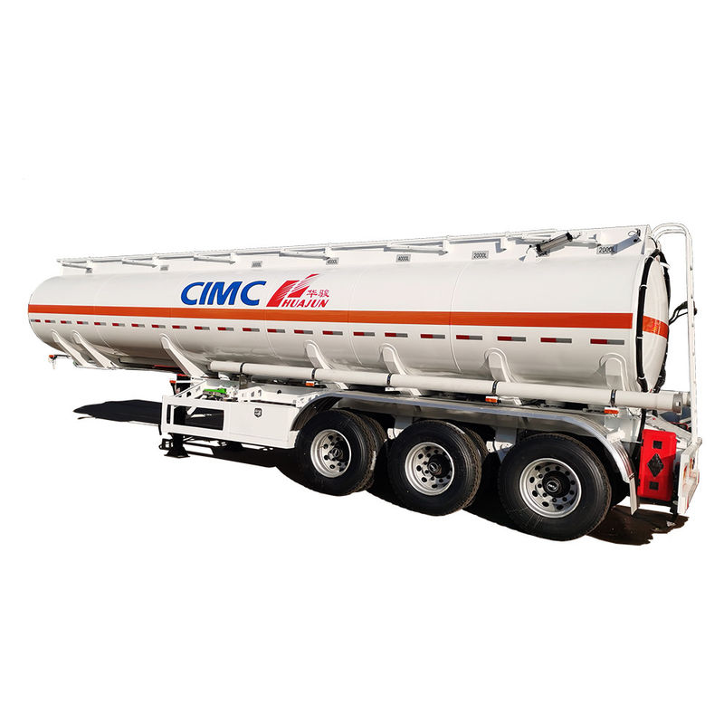 CIMC HUAJUN 3 eixo Diesel Tanker Truck Trailers 30000L-60000L Tanque de combustível Semi-trailer
