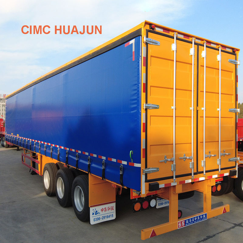 Transporte verde Utilidade Truck Van Seco Trailer com gaiola CIMC HUAJUN Clientes Opcional