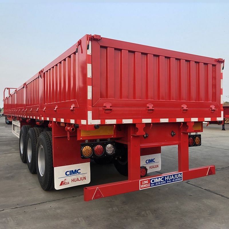CIMC HUAJUN 2021Novo semi-reboque de transporte de carga de 3 eixos para caminhões com capacidade de 60 toneladas